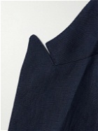 Lardini - Slim-Fit Double-Breasted Linen Suit Jacket - Blue
