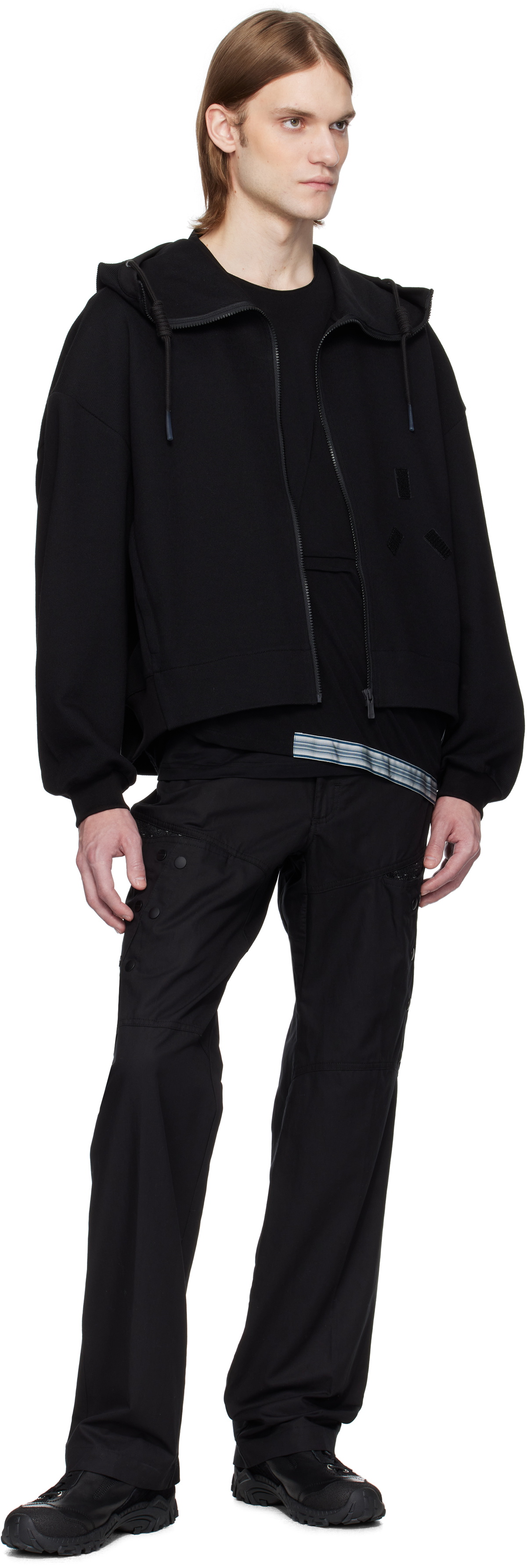 A. A. Spectrum Black Mellows Zip Up Hoodie