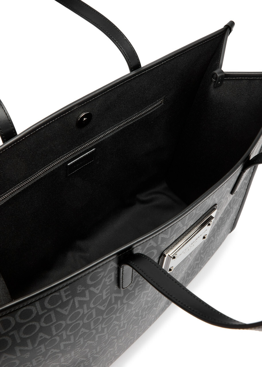 Dolce & Gabbana Logo-jacquard Coated Canvas Tote - Black - One Size