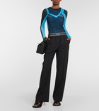 Loewe Logo-jacquard wool wide-leg pants