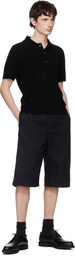 Rier Black Antique Gabardine Shorts