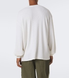 A.Presse Waffle-knit cotton-blend Henley shirt