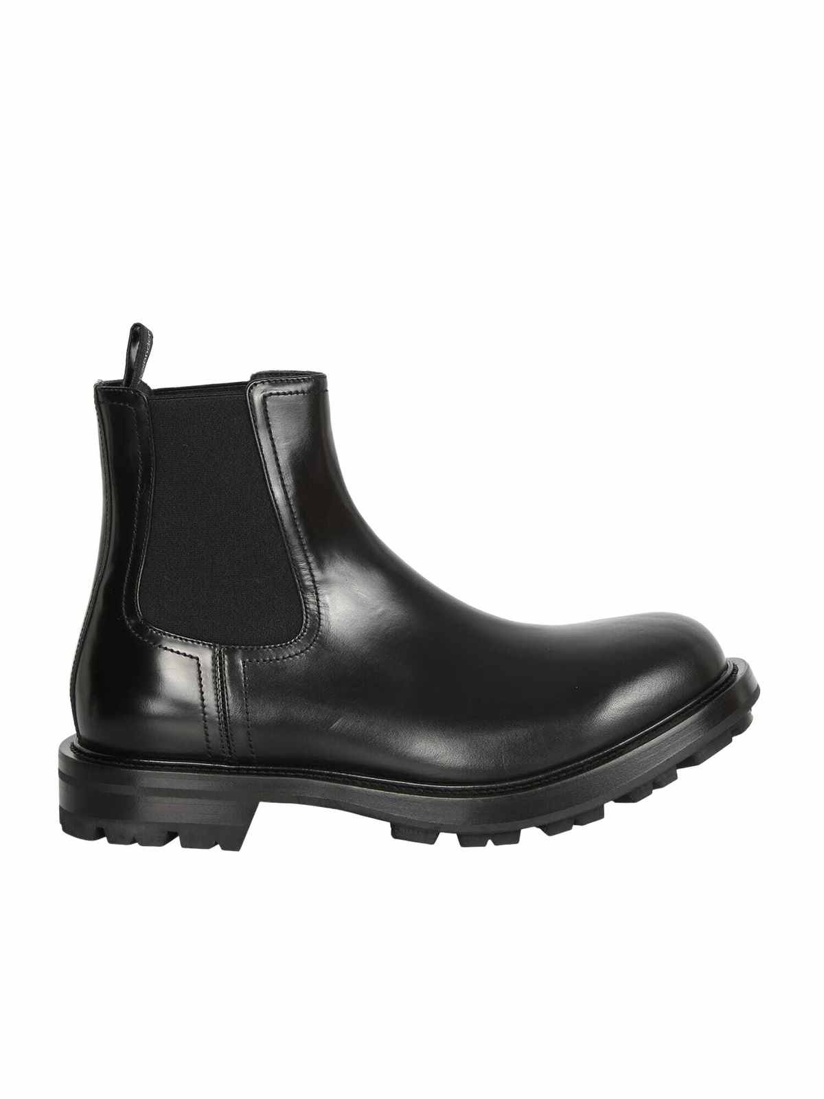 Alexander McQueen Men's Tread Sole Zip Boot in Black
