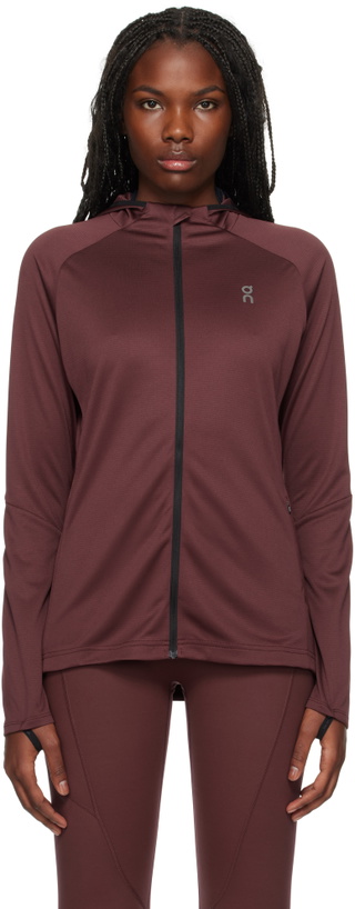 Photo: On Burgundy Climate Zip Hoodie