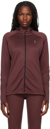 On Burgundy Climate Zip Hoodie