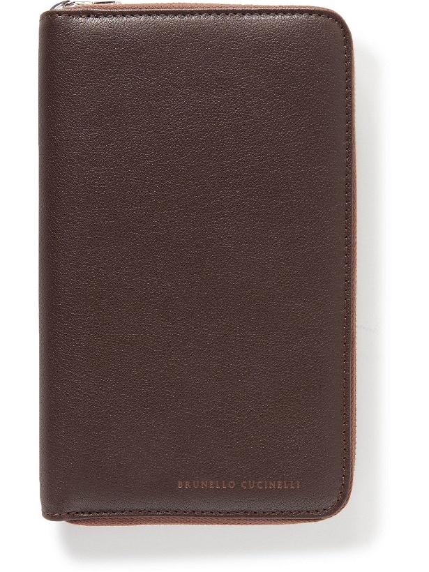 Photo: Brunello Cucinelli - Leather Zip-Around Wallet