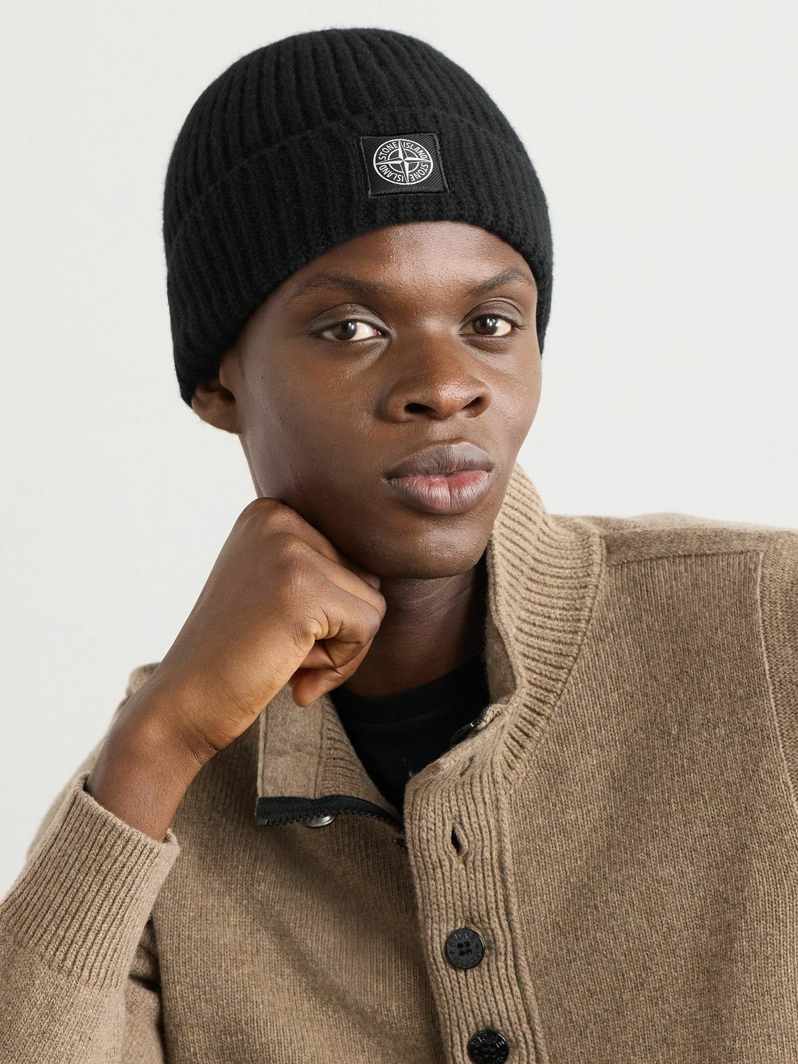 Stone Island - Logo-Appliquéd Ribbed Wool Beanie