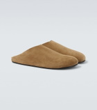 The Row Hudson suede mules