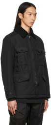 Stone Island Black Micropile David Light-TC Coat