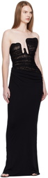 Christopher Esber Black Salacia Lace Maxi Dress