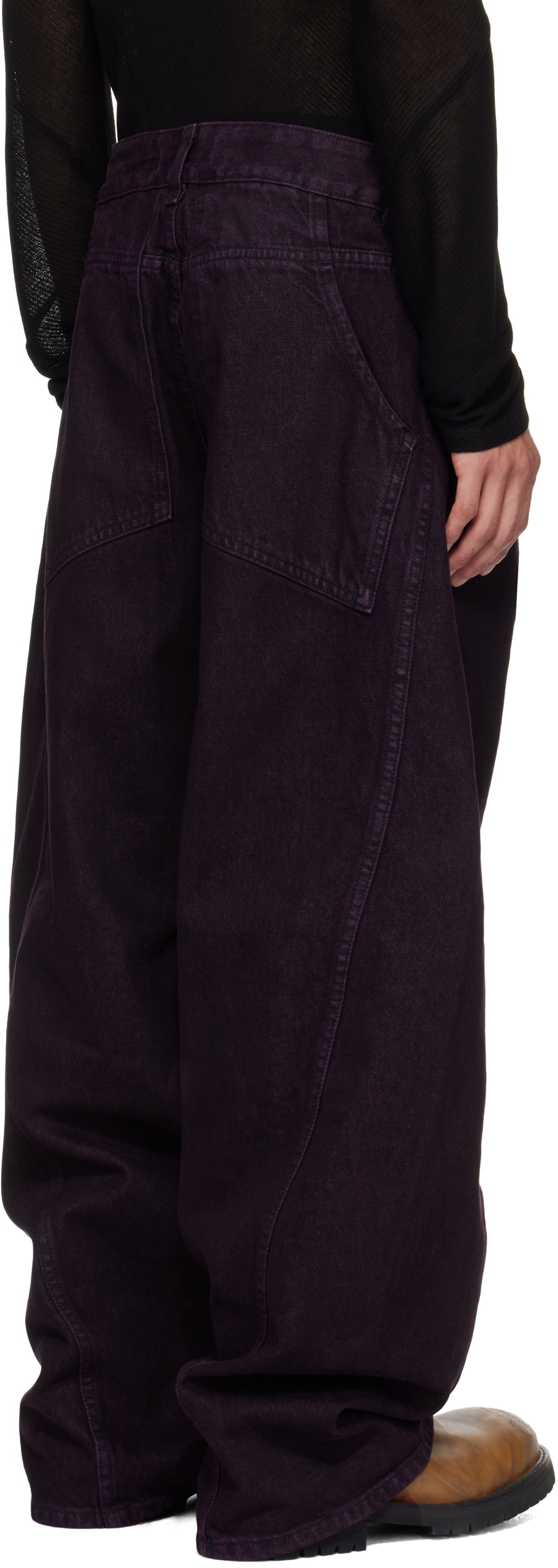 Eckhaus Latta Purple Bend Jeans
