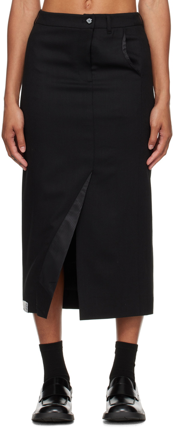 ADER error Black Rogat Midi Skirt