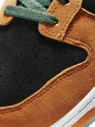 Nike - Dunk Low Mesh-Trimmed Suede Sneakers - Brown