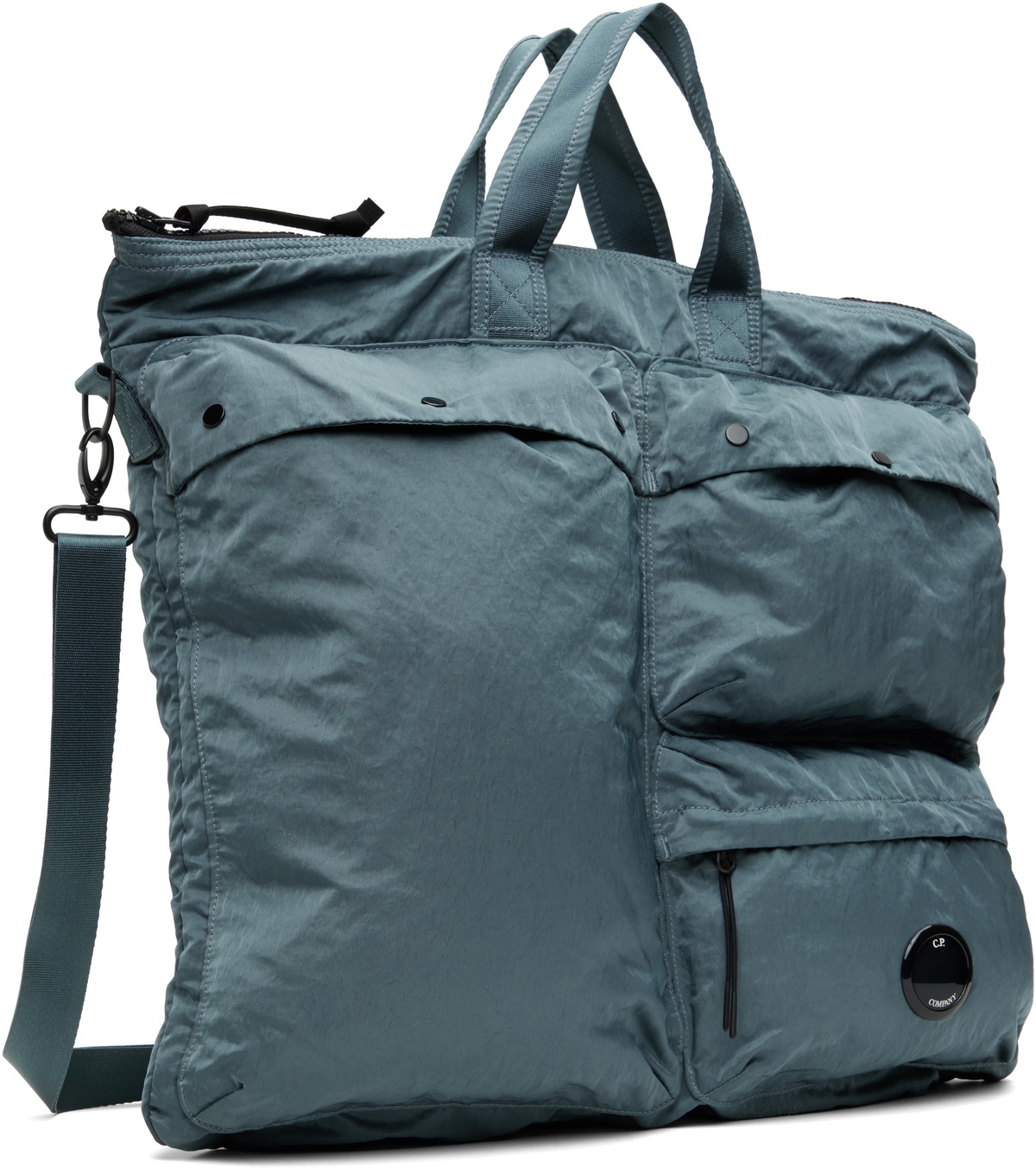C.P. Company Blue Nylon B Lens Tote C.P. Company