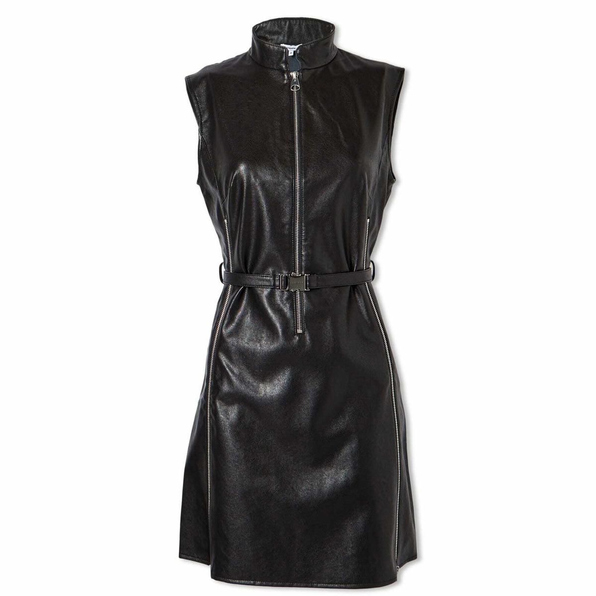 knee length dresses for ladies ELEMENT LACE UP PANT - BLACK VEGAN LEATHER main image 1
