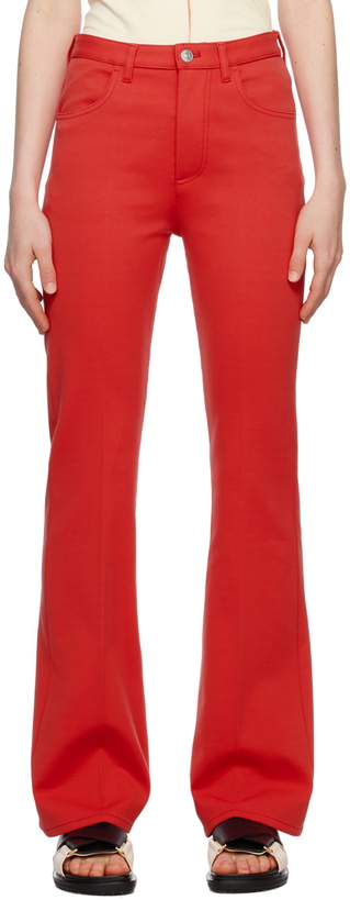 Photo: Marni Red Flared Trousers