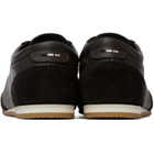 BOSS Brown Suede Trim Leather Sneakers