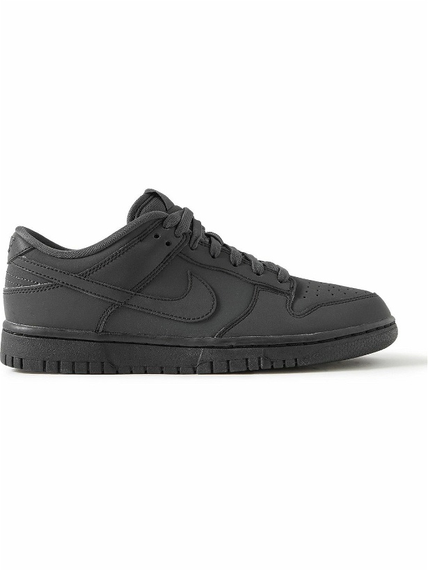 Photo: Nike - Dunk Low Cyber Reflective Faux Leather Sneakers - Black