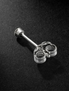 MARIA TASH - Invisible 2mm 18-Karat White Gold Diamond Single Earring