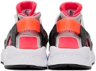 Nike Gray & Red Air Huarache Sneakers