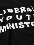 Liberal Youth Ministry - Printed Cotton-Jersey Turtleneck Sweatshirt - Black