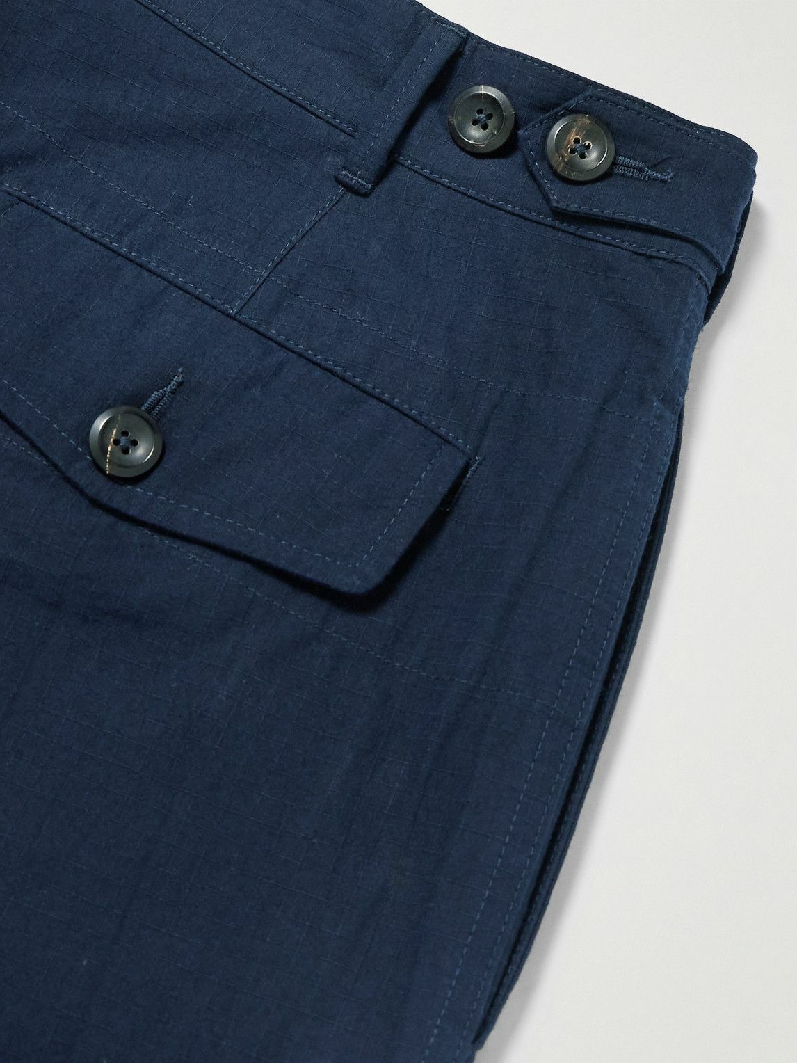 Drake's - HIM Games Tapered Cotton-Ripstop Trousers - Blue