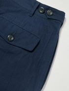 Drake's - HIM Games Tapered Cotton-Ripstop Trousers - Blue