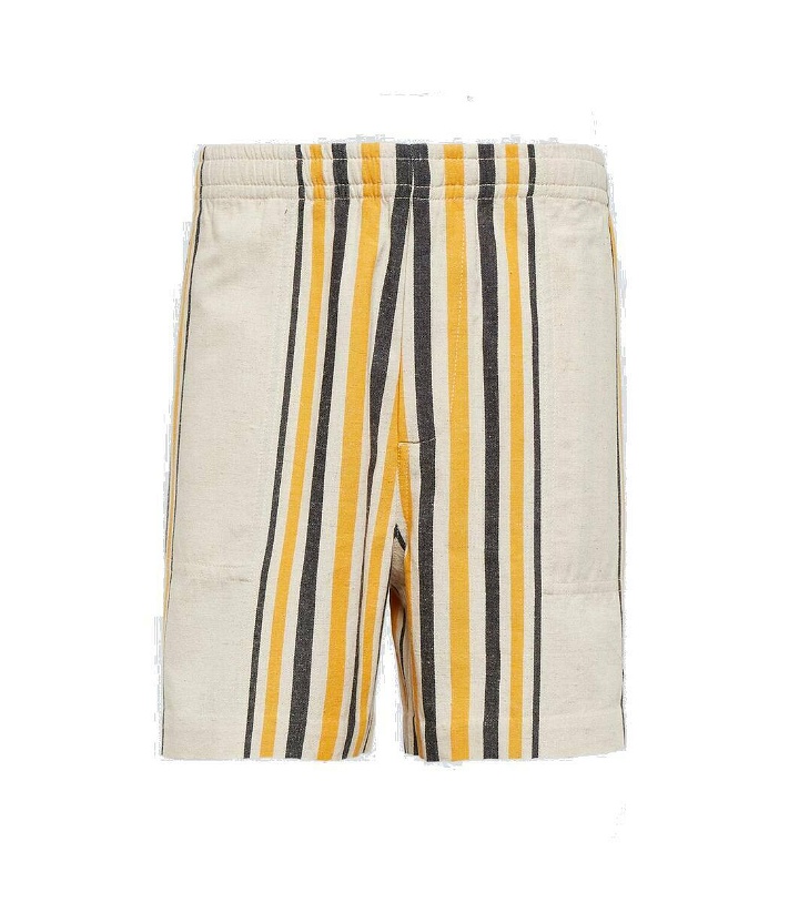 Photo: Bode Namesake striped cotton shorts
