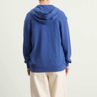 Palmes Men's Waffle Zip Hooded Sweatshirt in Blue