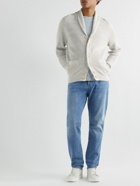 Brunello Cucinelli - Shawl-Collar Ribbed Cotton and Linen-Blend Cardigan - Neutrals