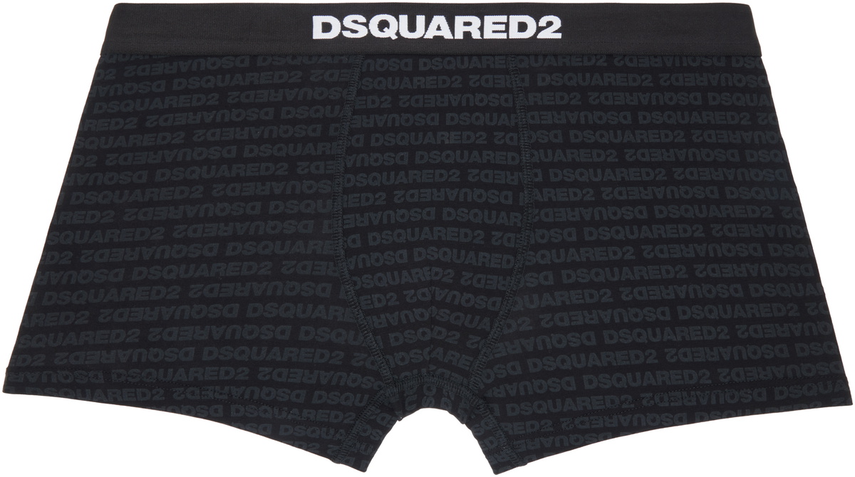 Dsquared2 Black Printed-Logo Boxer Briefs