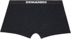 Dsquared2 Black Printed-Logo Boxer Briefs