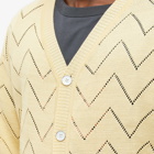 Eastlogue Men's Comb Pattern Cardigan in Mustard