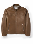 Etro - Leather Biker Jacket - Brown