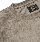 Needles - Logo-Embroidered Velour T-Shirt - Brown