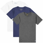 Polo Ralph Lauren Men's Crew Base Layer T-Shirt - 3 Pack in Navy/Charcoal/White