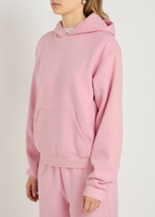 Skims Hooded Cotton-blend Sweatshirt Pink