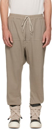 Rick Owens DRKSHDW Beige Tower Prisoner Drawstring Sweatpants