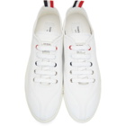 Thom Browne White Canvas Cupsole Sneakers