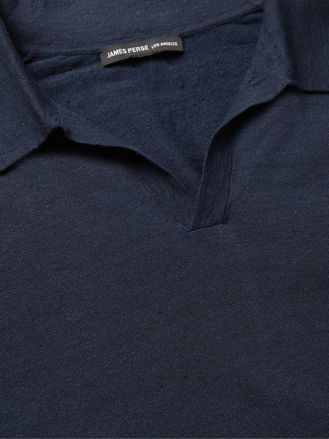 James Perse - Linen-Blend Polo Shirt - Blue James Perse