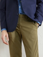 Boglioli - Straight-Leg Cotton-Blend Trousers - Green
