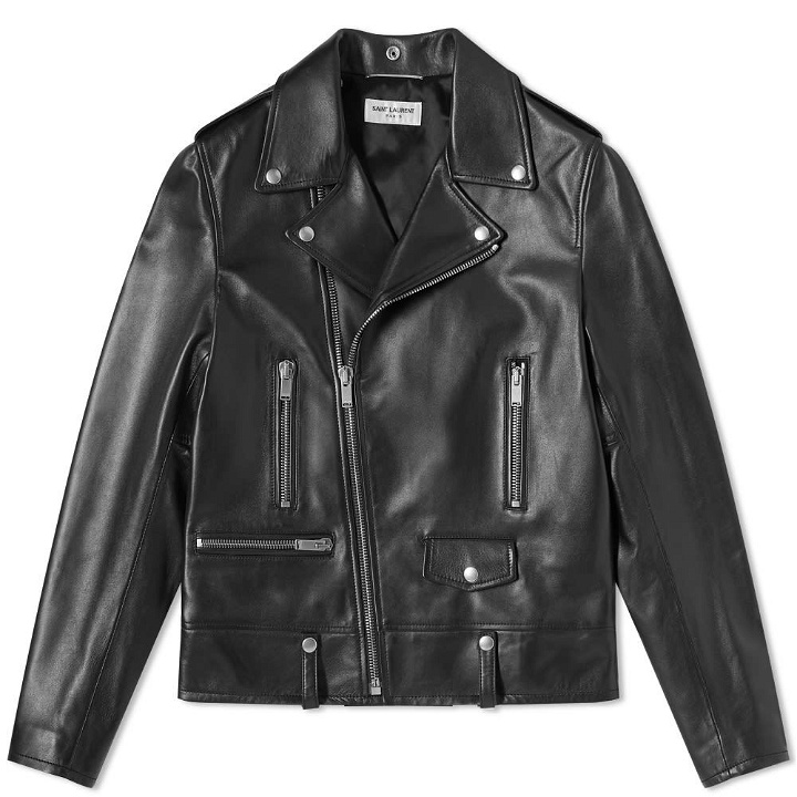 Photo: Saint Laurent Classic Motorcycle Leather Jacket