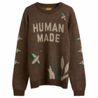 Human Made Men's Graphic Knit Sweater in Brown