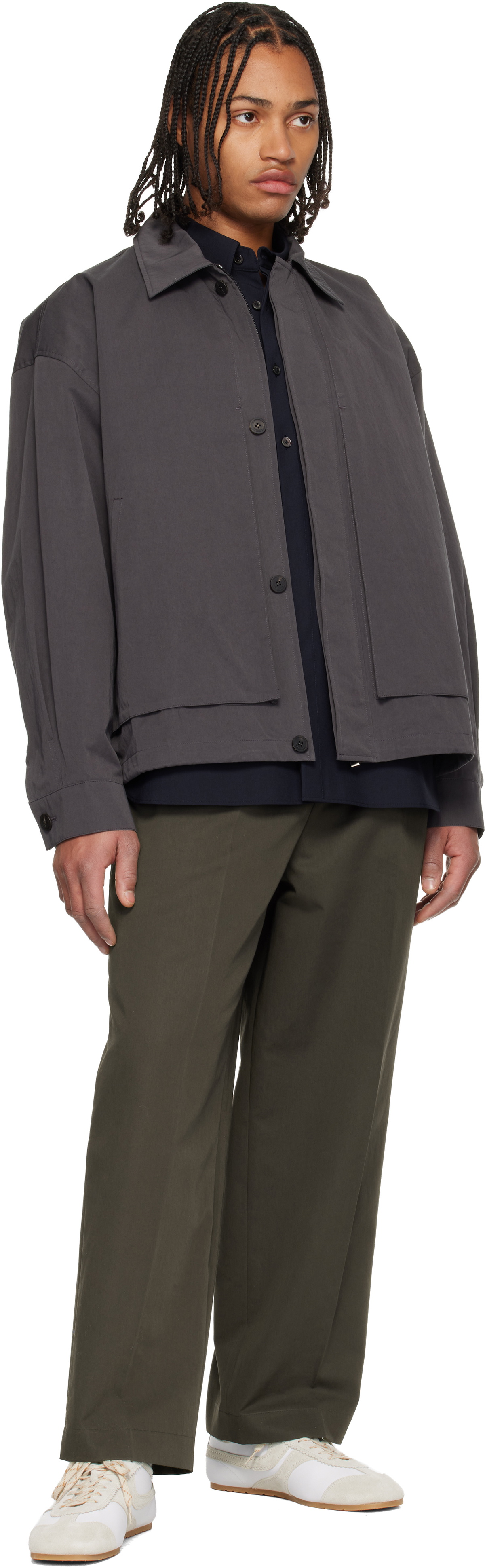 LE17SEPTEMBRE Gray Cargo Pocket Jacket