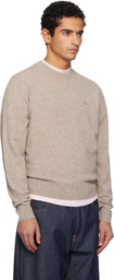Acne Studios Beige Crewneck Yak Wool Sweater