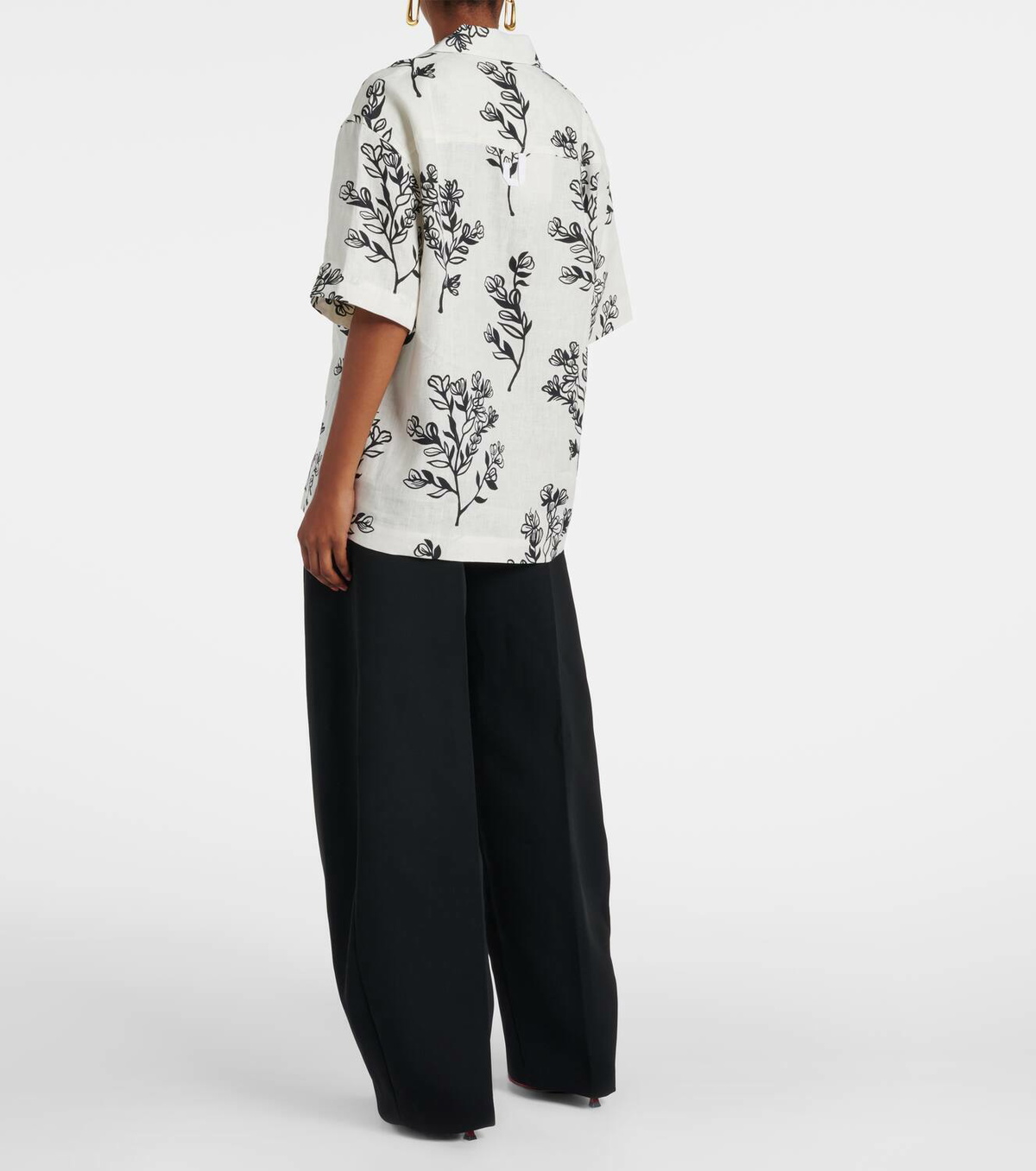 Jacquemus Jean floral linen bowling shirt