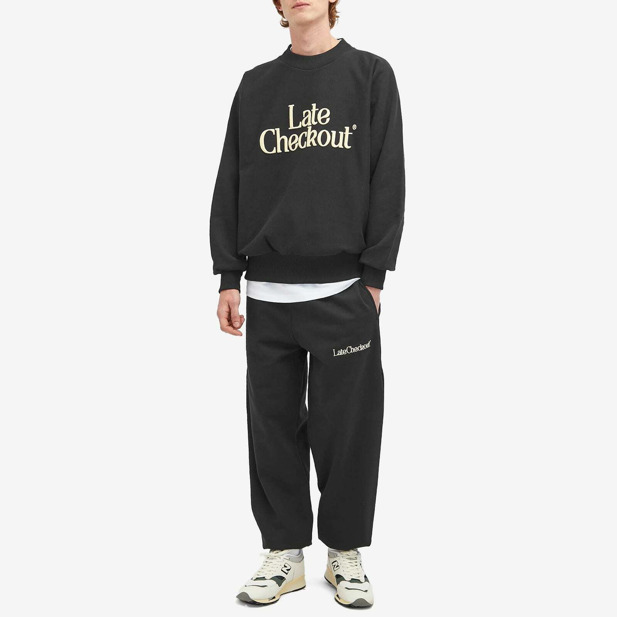 Late Checkout Men's LC Logo Sweat Pants in Black