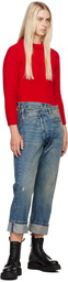 R13 Blue Crossover Jeans