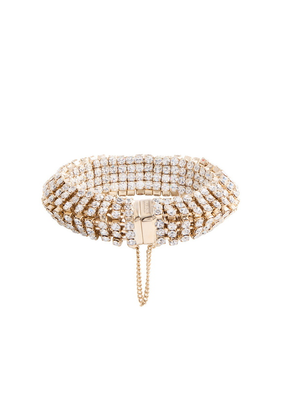 Photo: Rabanne Crystal-embellished Bracelet - Gold - One Size
