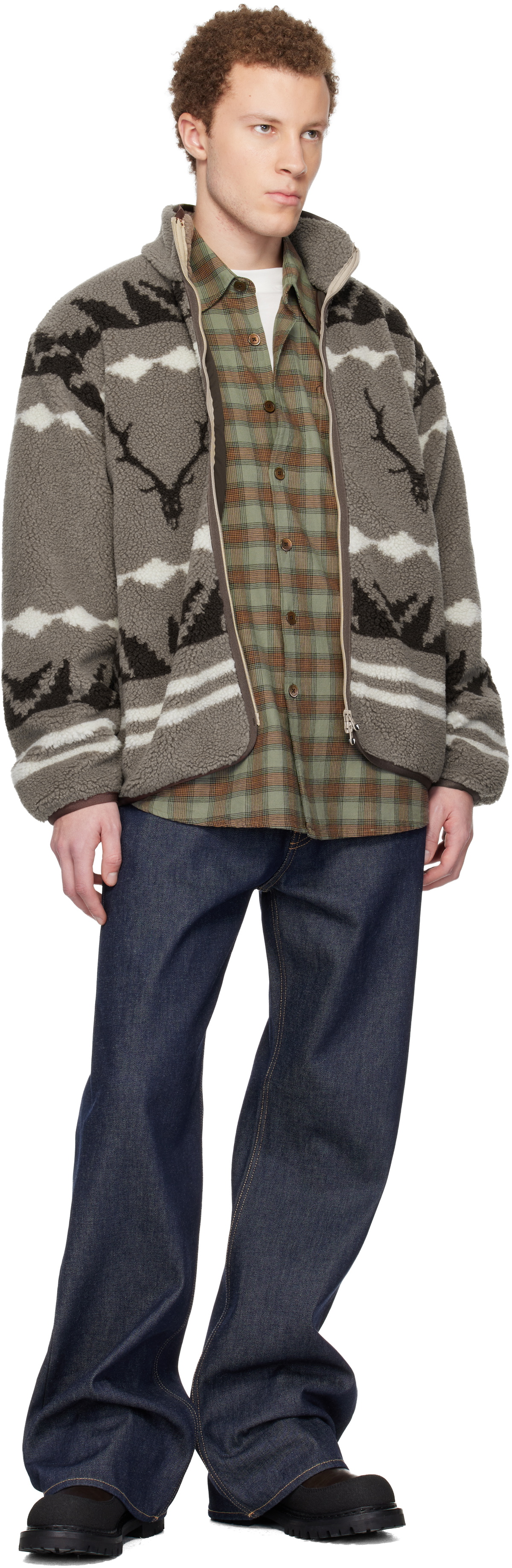 South2 West8 Taupe Piping Jacket